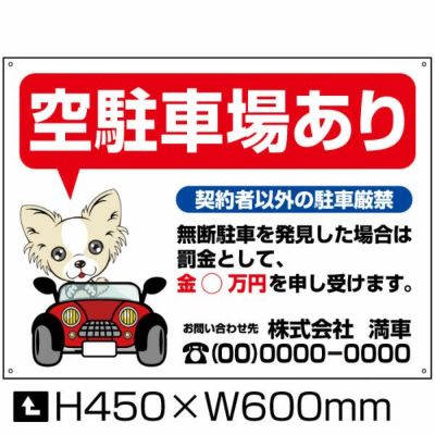 空駐車場あり H450×W600mm bosyu-1
