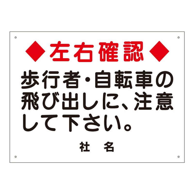 左右確認飛出注意