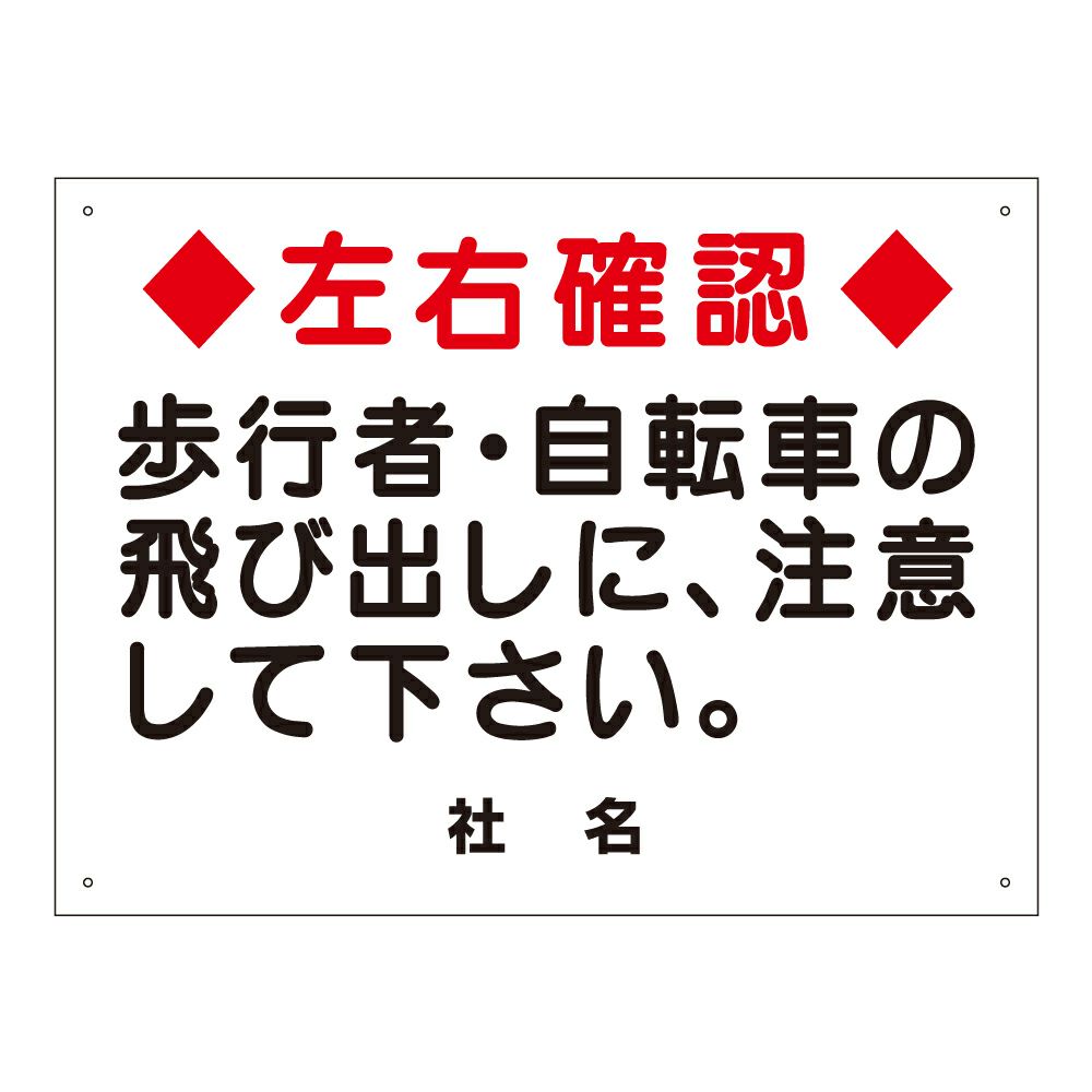 左右確認飛出注意