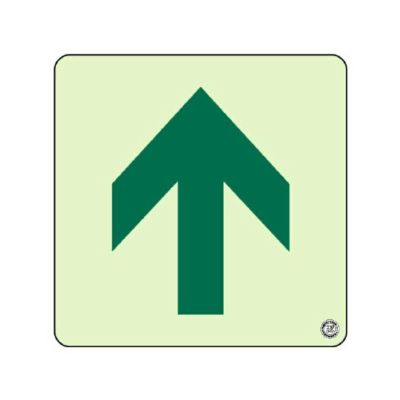 蓄光ステッカー 床面貼用 矢印 上 829-14a