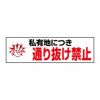 私有地につき通り抜け禁止