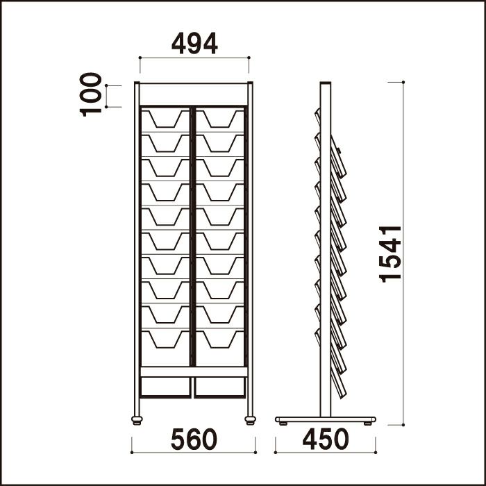 パンフレットラックスタンド