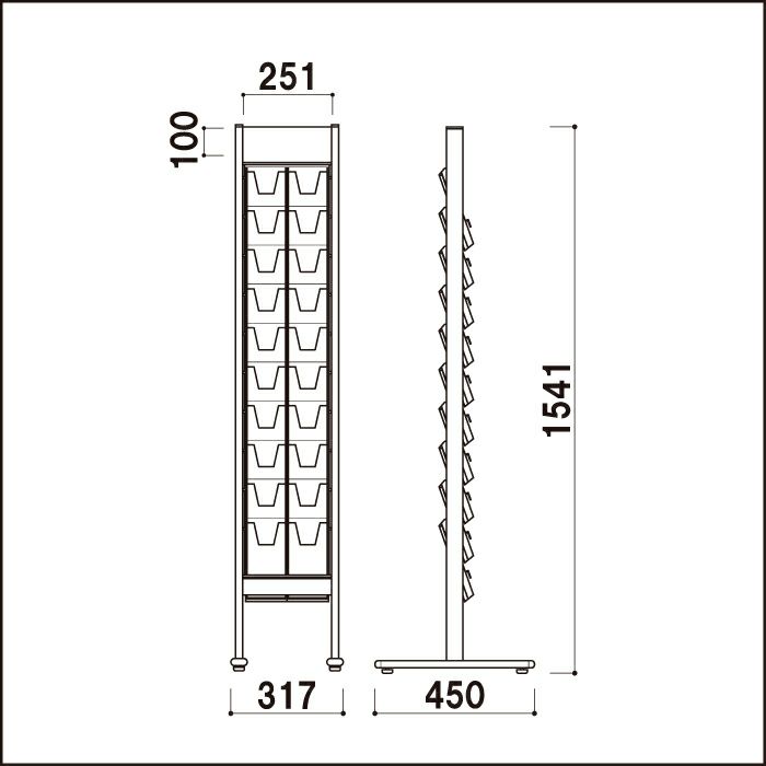 パンフレットラックスタンド