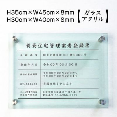 賃貸住宅管理業者 ガラスアクリル 壁付け rent-glas-acryl01