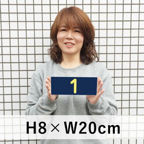 番号プレート ネイビー 80×200mm