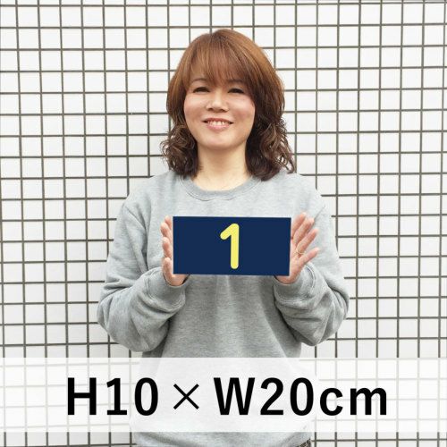 番号プレート ネイビー 100×200mm