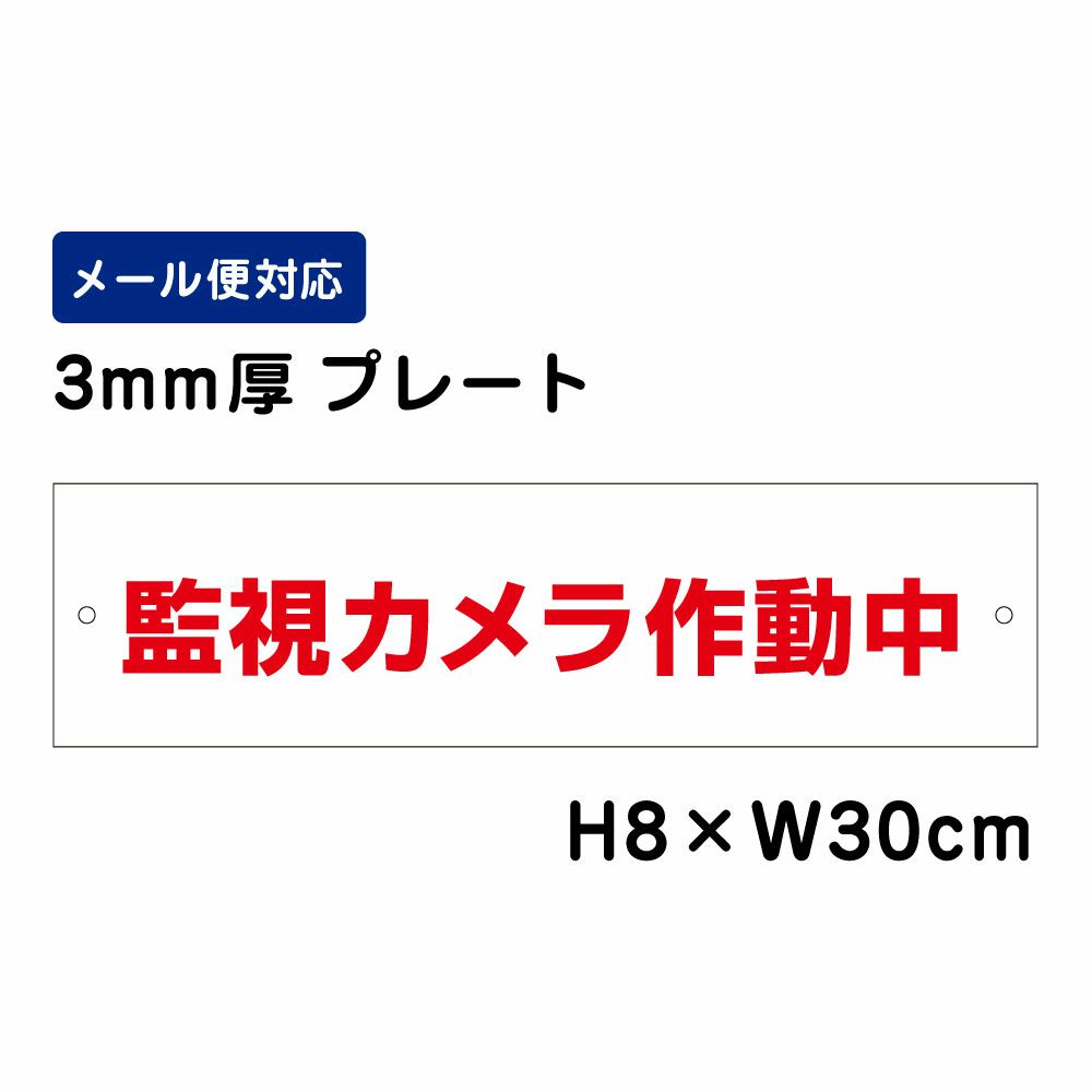 監視カメラ作動中 プレート