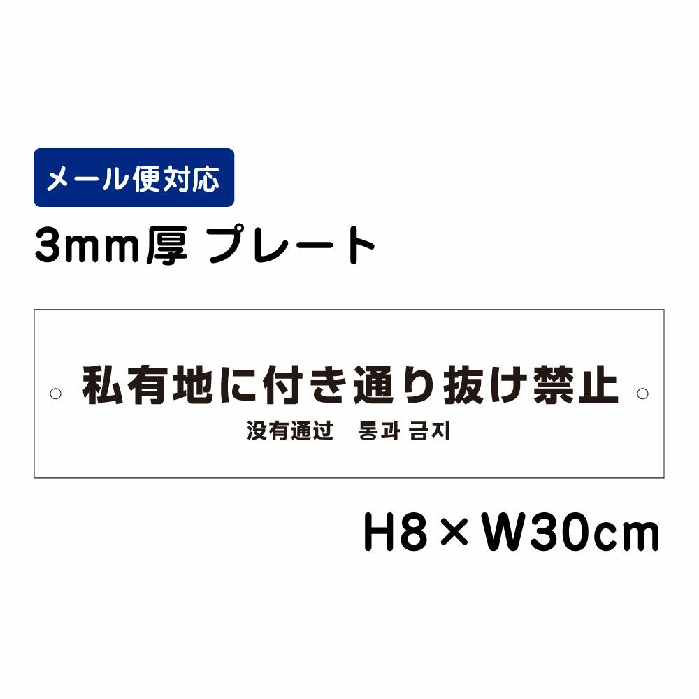 私有地に付き通り抜け禁止