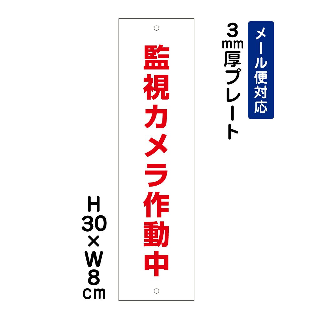 監視カメラ作動中 プレート