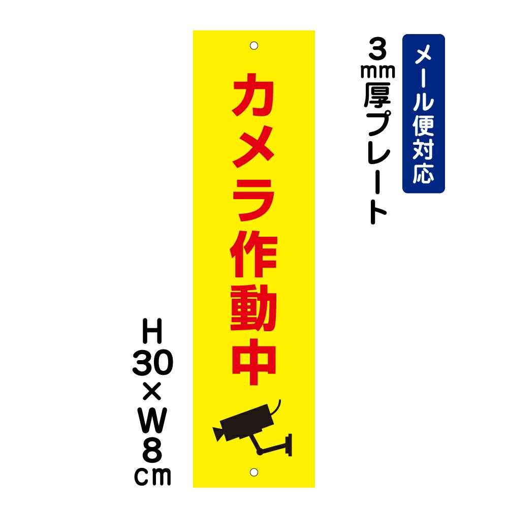 カメラ作動中 プレート