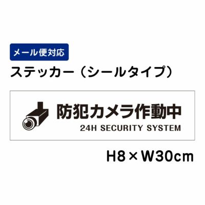 防犯カメラ作動中 ステッカー ATT005sty