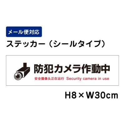 防犯カメラ作動中 ステッカー ATT006sty
