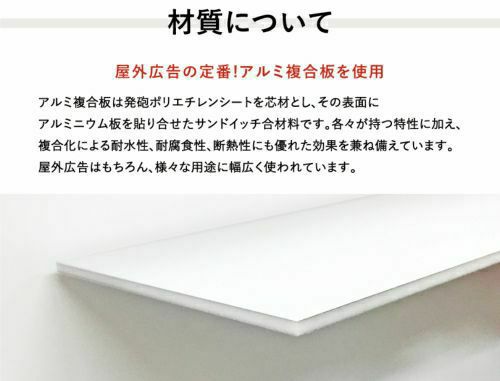 建設業の許可票 アルミ複合板 内容印刷 屋内外使用可能