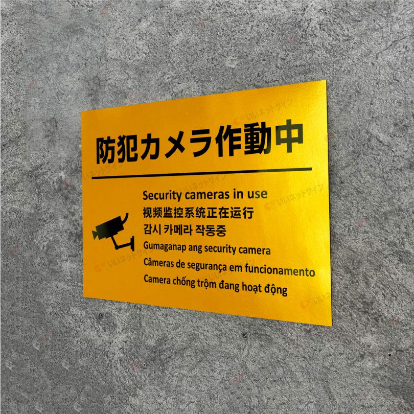 監視カメラ カメラ作動中