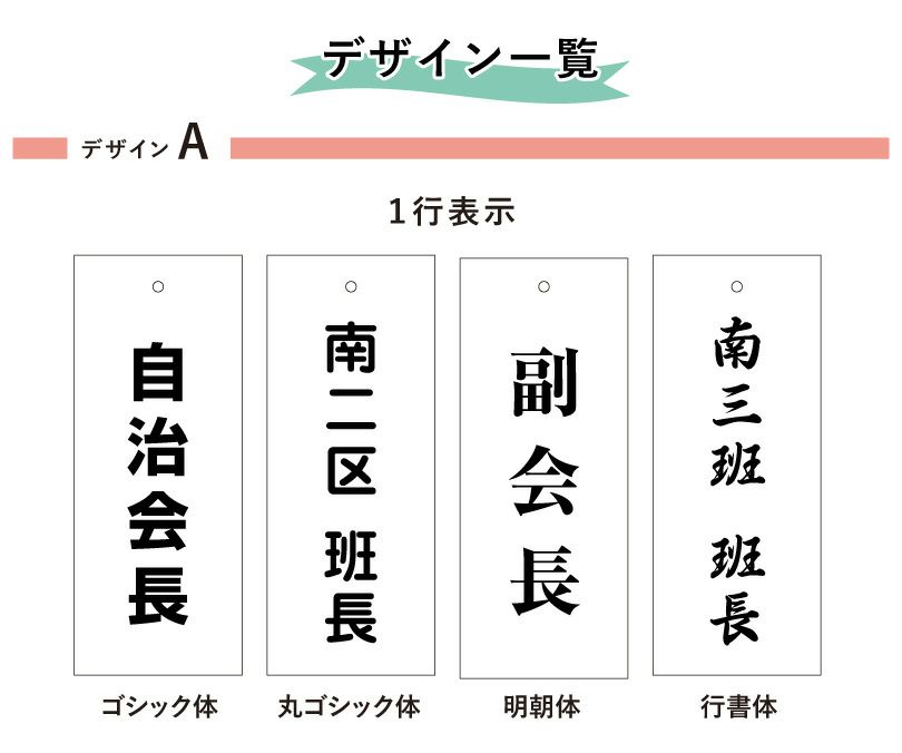 副班長 区長 会長