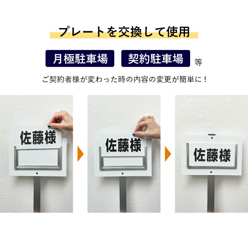 支柱付き名前プレート